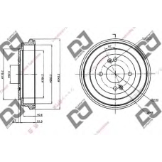 BR1023 DJ PARTS Тормозной барабан