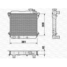 350213449000 MAGNETI MARELLI Радиатор, охлаждение двигател