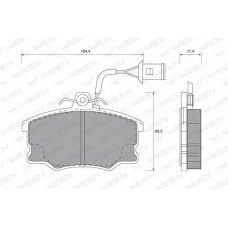 151-1600 WEEN Комплект тормозных колодок, дисковый тормоз