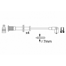 0 356 912 829 BOSCH Комплект проводов зажигания