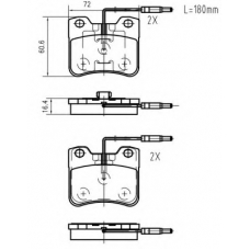 K600102 Vema Комплект тормозных колодок, дисковый тормоз