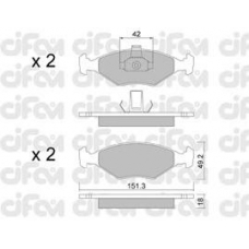 822-273-2 CIFAM Комплект тормозных колодок, дисковый тормоз