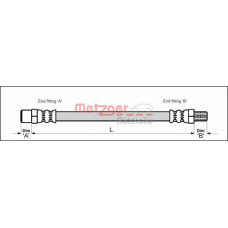 4110573 METZGER Тормозной шланг