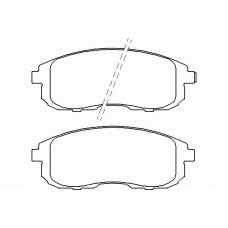 P 23 126 BREMBO Комплект тормозных колодок, дисковый тормоз