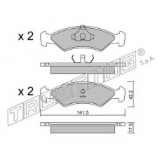 045.0 TRUSTING Комплект тормозных колодок, дисковый тормоз