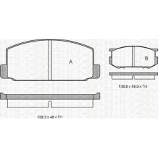 8110 10072 TRIDON Brake pads - front