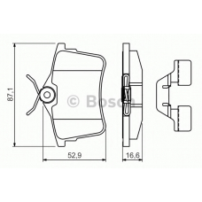 0 986 494 646 BOSCH Комплект тормозных колодок, дисковый тормоз