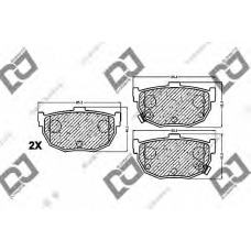 BP1466 DJ PARTS Комплект тормозных колодок, дисковый тормоз