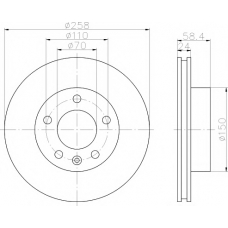 8DD 355 101-421 HELLA PAGID Тормозной диск