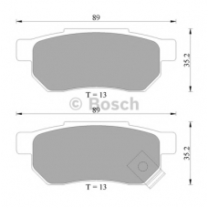 0 986 AB2 033 BOSCH Комплект тормозных колодок, дисковый тормоз