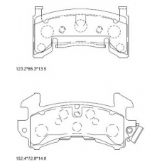 KD6766 ASIMCO Комплект тормозных колодок, дисковый тормоз