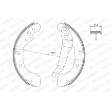 152-2457 WEEN Комплект тормозных колодок