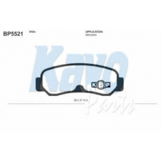 BP-5521 KAVO PARTS Комплект тормозных колодок, дисковый тормоз