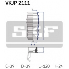 VKJP 2111 SKF Комплект пылника, рулевое управление