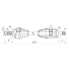 DRS6351.00 OPEN PARTS Приводной вал