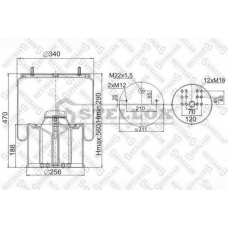 90-08814-SX STELLOX Кожух пневматической рессоры