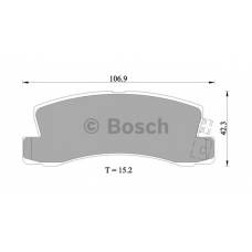 0 986 505 924 BOSCH Комплект тормозных колодок, дисковый тормоз