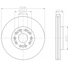 8DD 355 107-971 HELLA Тормозной диск