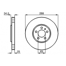 0 986 478 867 BOSCH Тормозной диск