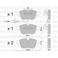 22-0675-2 METELLI Комплект тормозных колодок, дисковый тормоз