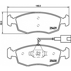 8DB 355 019-651 HELLA Комплект тормозных колодок, дисковый тормоз