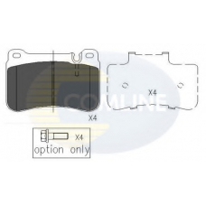 CBP06007 COMLINE Комплект тормозных колодок, дисковый тормоз