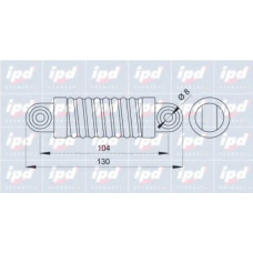 15-3255 IPD Амортизатор, поликлиновой ремень
