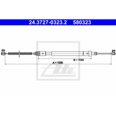 24.3727-0323.2 ATE Трос, стояночная тормозная система
