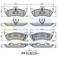 CBP31148 COMLINE Комплект тормозных колодок, дисковый тормоз