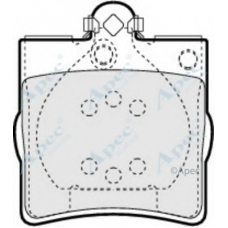 PAD1063 APEC Комплект тормозных колодок, дисковый тормоз