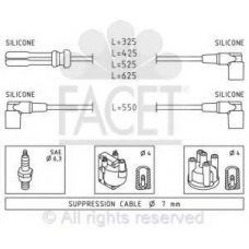 4.8372 FACET Комплект проводов зажигания