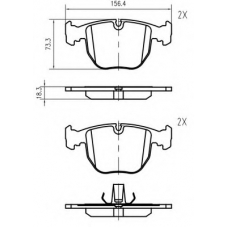 K623100 Vema Комплект тормозных колодок, дисковый тормоз