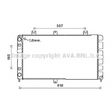 LA2022 AVA Радиатор, охлаждение двигателя