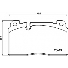 8DB 355 020-241 HELLA PAGID Комплект тормозных колодок, дисковый тормоз