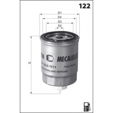 ELG5574 MECAFILTER Топливный фильтр
