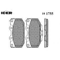 181755 ICER Комплект тормозных колодок, дисковый тормоз