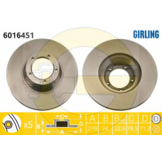 6016451 GIRLING Тормозной диск