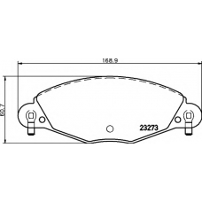 8DB 355 019-421 HELLA Комплект тормозных колодок, дисковый тормоз