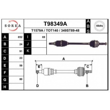 T98349A EAI Приводной вал