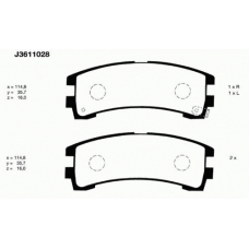 J3611028 NIPPARTS Комплект тормозных колодок, дисковый тормоз
