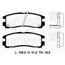 IBR-1503 IPS Parts Комплект тормозных колодок, дисковый тормоз