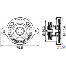 8MY 376 742-201 HELLA Крышка, резервуар охлаждающей жидкости