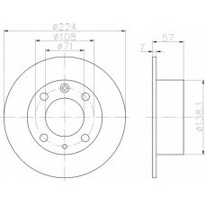 8DD 355 100-681 HELLA Тормозной диск