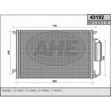 43192 AHE Конденсатор, кондиционер