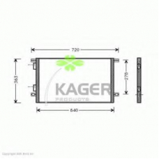 94-5320 KAGER Конденсатор, кондиционер