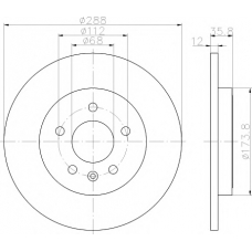 8DD 355 111-811 HELLA PAGID Тормозной диск