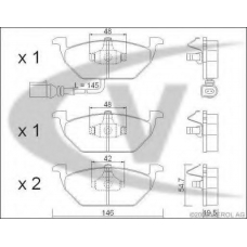 V10-8110 VEMO/VAICO Комплект тормозных колодок, дисковый тормоз