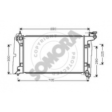 311840E SOMORA Радиатор, охлаждение двигателя