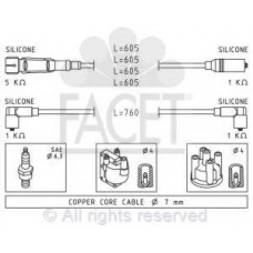 4.9670 FACET Ккомплект проводов зажигания