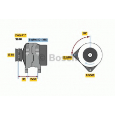 0 986 080 950 BOSCH Генератор